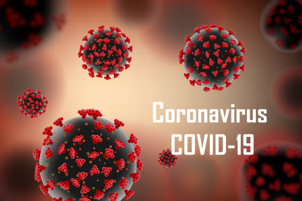 istock Realistic coronavirus medical outbreak background. Pandemic Coronavirus 2019-ncov Alert concept banner design. Virus cell red molecule vector illustration 1214636199