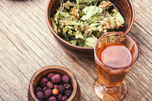 istock Dried hawthorn in herbal medicine. 1214639678