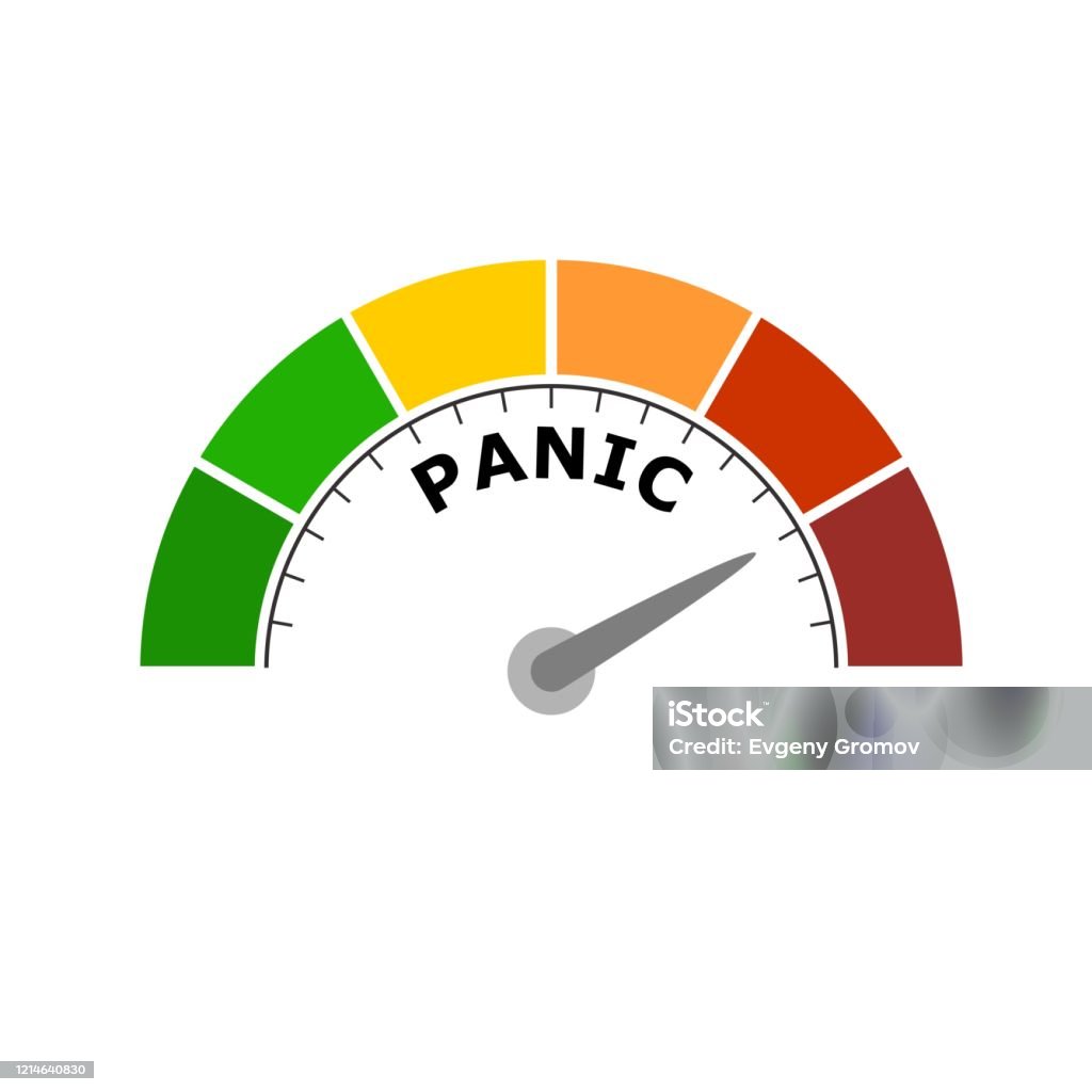 Panic Level Panic Level Meter Stock Illustration - Download Image Now - Terrified ...