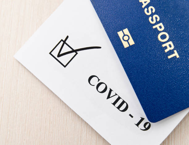 istock Coronavirus and travel concept. Note COVID-19 coronavirus and passport 1214640870