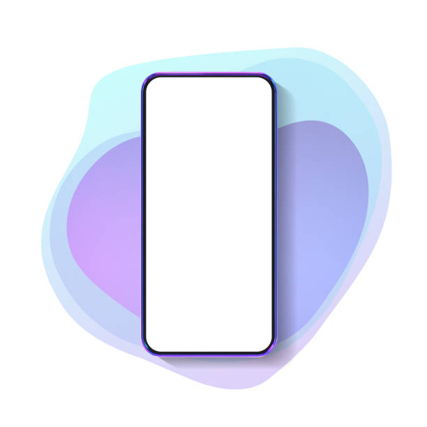 istock 3D realistic colorful smartphone mockup. Template for infographics and UI design. Phone frame with blank display isolated templates. Vector illustration cell phone concept 1214644639