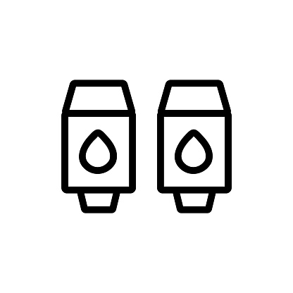printer cartridge icon vector. printer cartridge sign. isolated contour symbol illustration