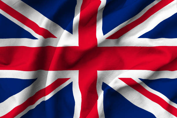 istock Fluttering in the wind flag of Great Britain. 1214648599