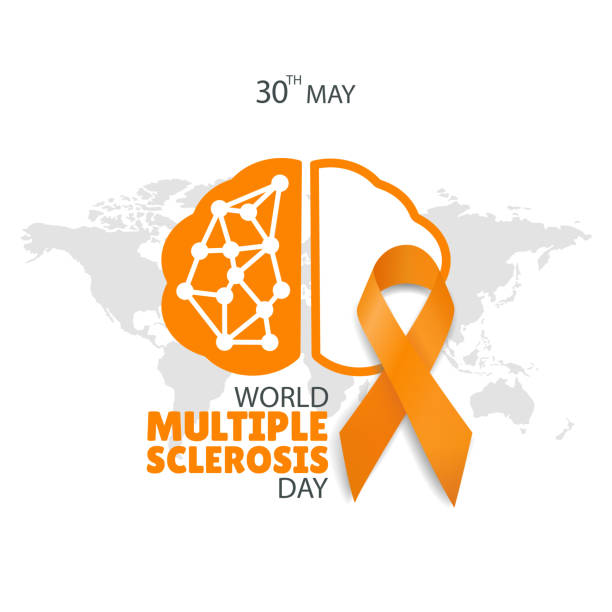 Multiple Sclerosis Vector Illustration of World Multiple Sclerosis Day sclerosis stock illustrations