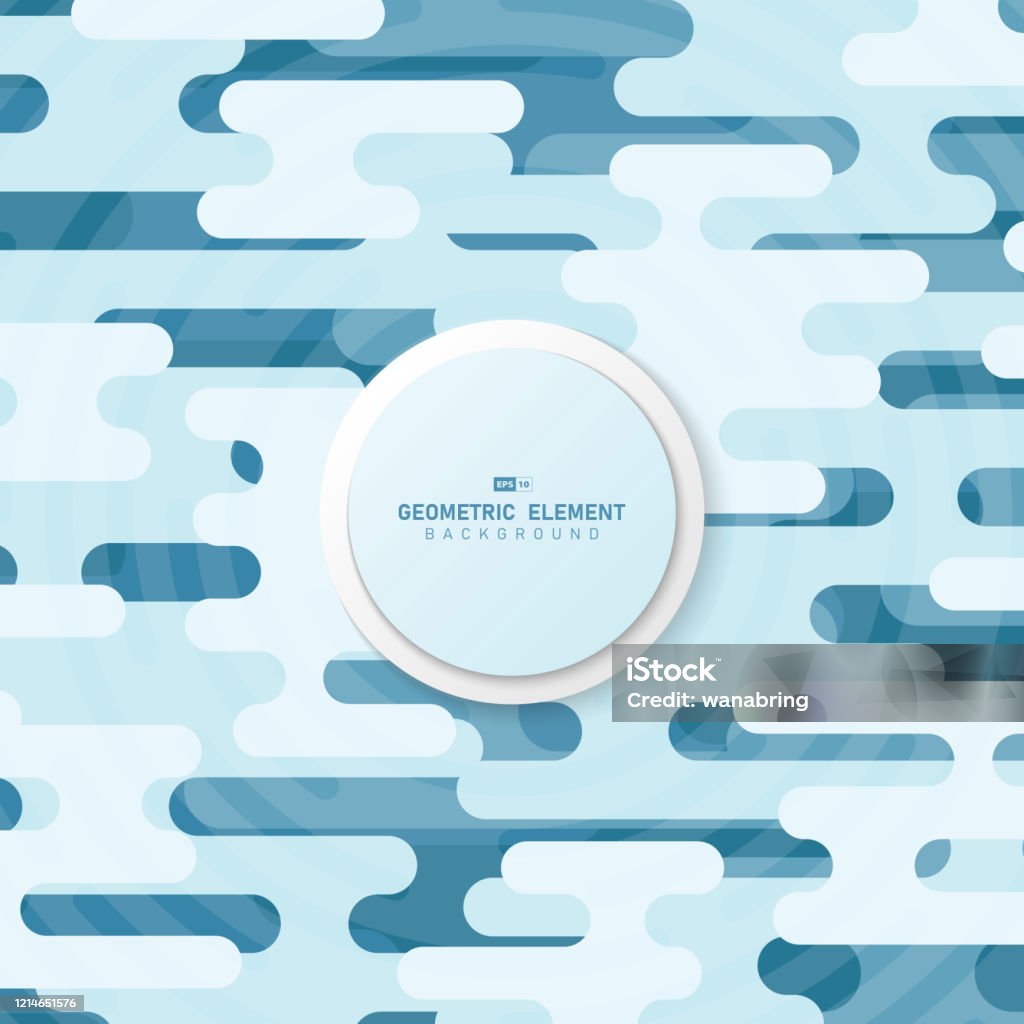 Blue Line Rounded Ends Abstract Blue Rounded Line Pattern Artwork Of Sky Decoration Background ...
