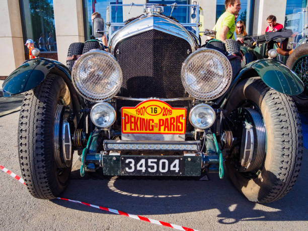 7th Peking to Paris Motor Challenge. Bentley Speed 6, front view Ufa, Russia, 22 June 2019: The 7th Peking to Paris Motor Challenge. Bentley Speed 6, front view. 1934 stock pictures, royalty-free photos & images