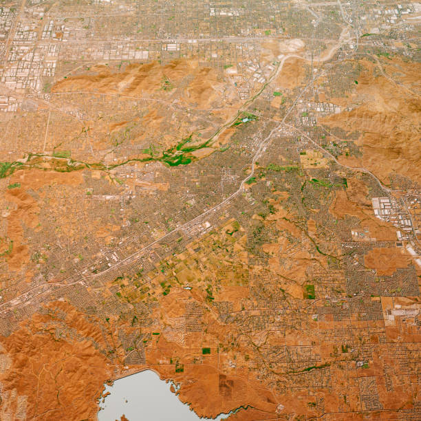 istock Riverside California 3D Render Map Color Top View Sept 2019 1214654370