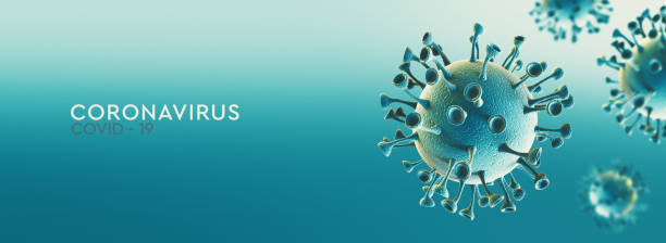istock Coronavirus microscopic view. Respiratory System. Floating influenza virus cells. Pandemic risk concept. 3d rendering 1214667649