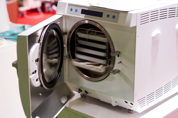 istock Biotechnology laboratory hardware equipment. Smart medical background 1214668338