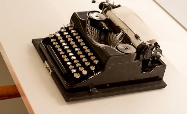 istock closeup of classic black typewriter, artistic writing concept 1214669554