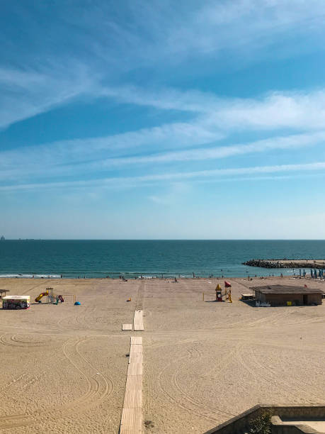istock Panoramic view of beach and sea 1214670381