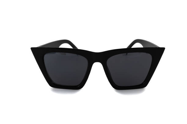istock Black wayfarer sunglasses isolated on white 1214673876