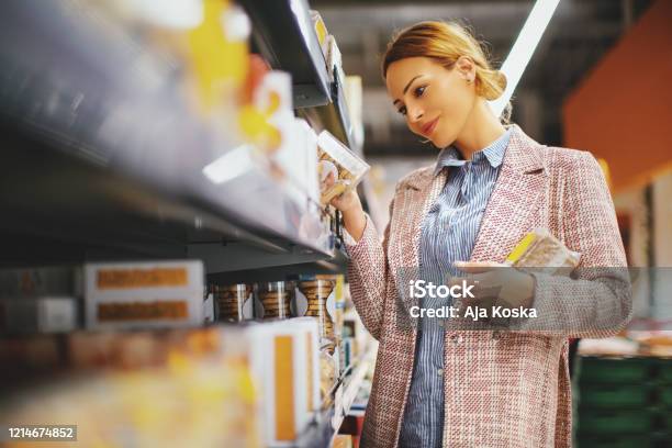 I Prefer A Healthy Diet And Lifestyle Stock Photo - Download Image Now - Supermarket, Cookie, Women