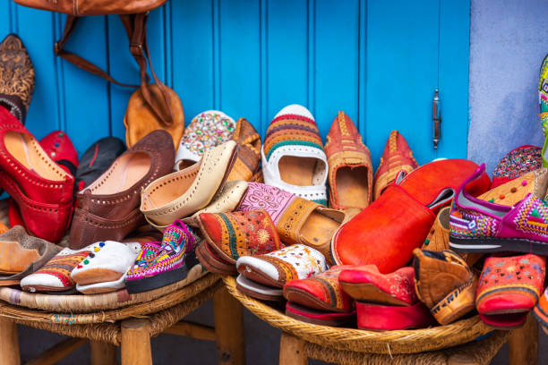 istock Leather shoes in a store, Chefchaouen, Morocco. 1214678257