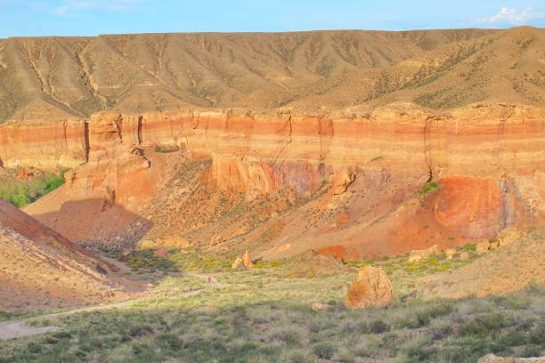 istock Charyn Canyon in spring, blue sky. Kazakhstan 1214680679