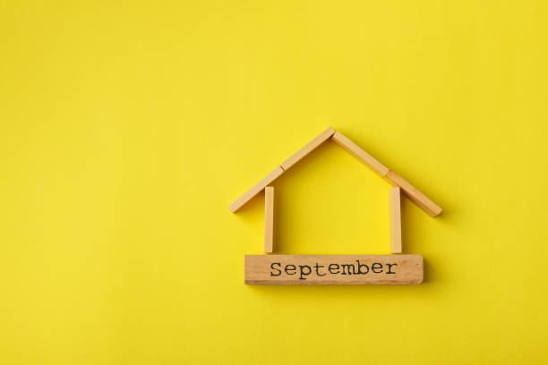 istock house shaped wooden logs on the yellow background 1214688726