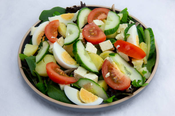 istock Egg, Feta and Tomato Salad 1214693845