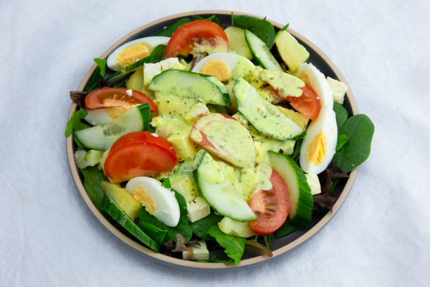 istock Egg, Feta and Tomato Salad 1214693946