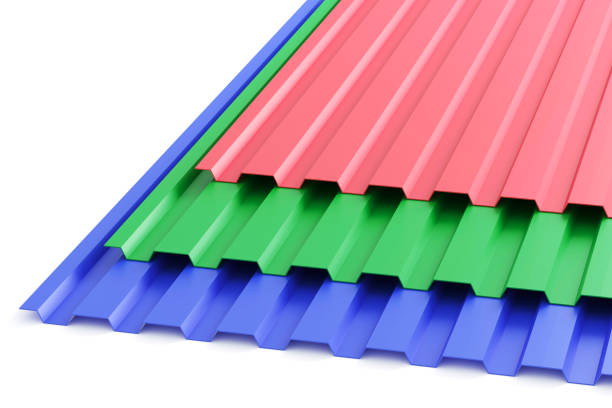 istock Red, green and blue metal profile 1214694073