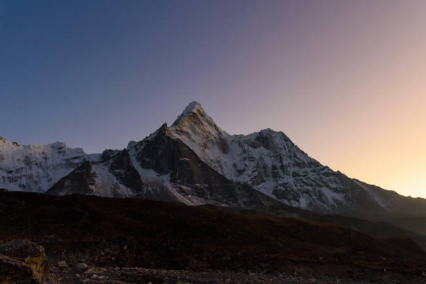 istock evening view of Ama dablam seen from Chukhung 1214696508