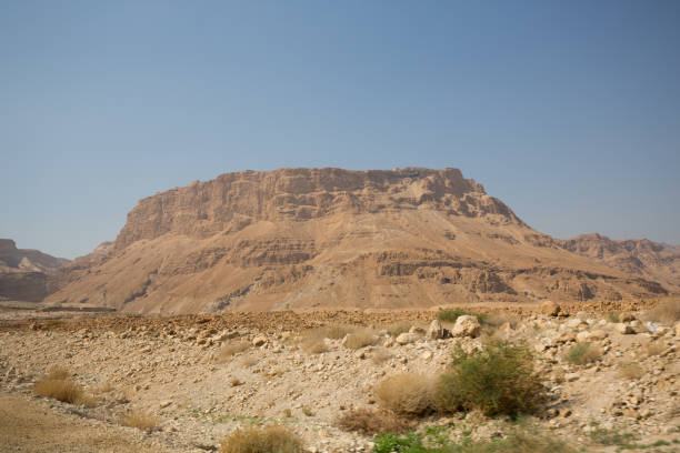 Masada mountain stock photo