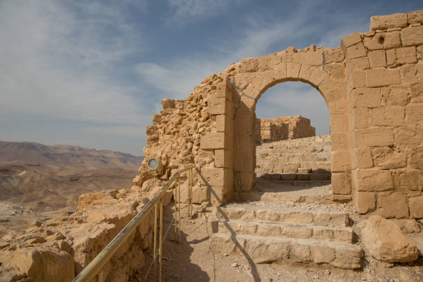 Masada mountain stock photo