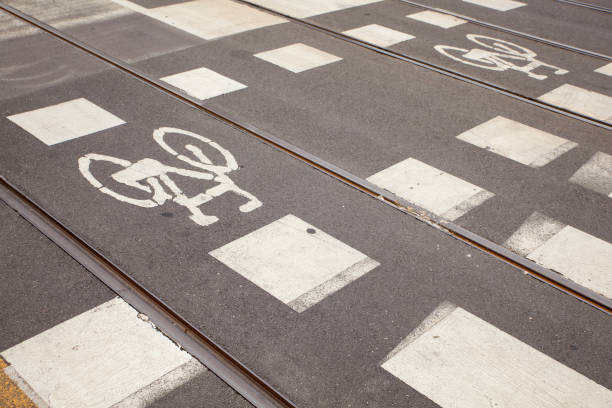 istock View of bycicle path in Milan 1214697696
