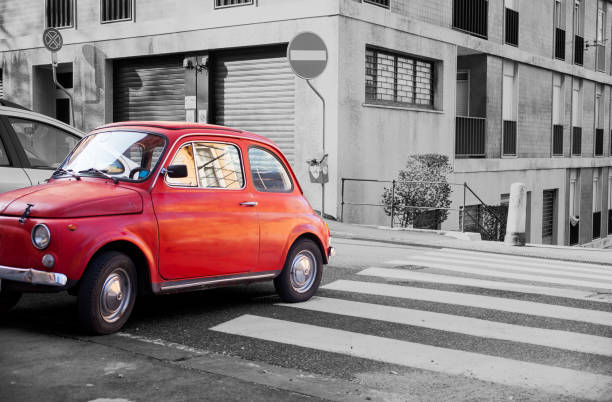 istock View of Cinquecento, retro Italian car 1214701098