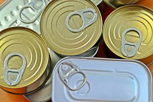 Photo of Canned food. Tinned food.