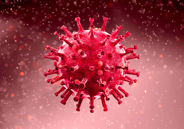 istock Microscopic view of Coronavirus, a pathogen that attacks the respiratory tract. Covid-19. 1214709459