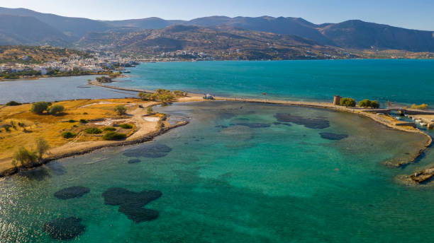 istock Aerial view of Spinalonga Island, Crete, Greece 1214709548
