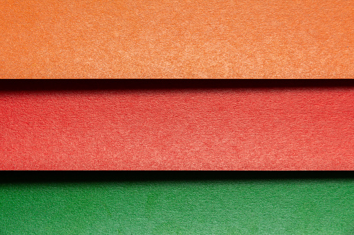 Paint Color Sample Gradient Rainbow. Color Options for Home Office. Paint Swatches on Wood Desk\nShot on Canon R5