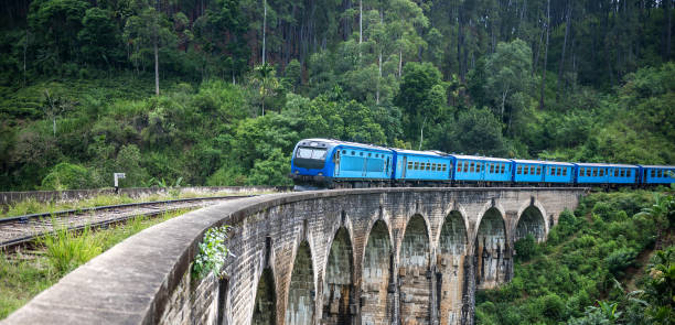 istock Train arriving at famous Nine arches bridge in Ella, Sri Lanka 1214713041