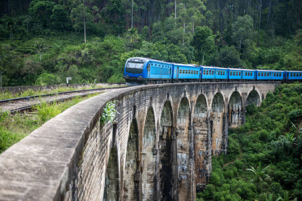 istock Train arriving at famous Nine arches bridge in Ella, Sri Lanka 1214713043