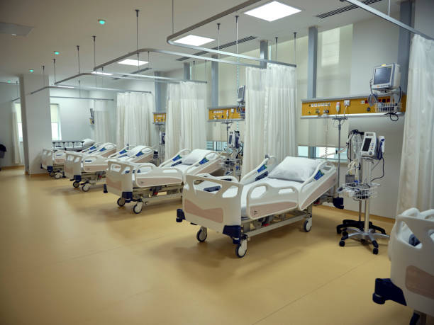 istock Empty beds in the emergency room. 1214721080