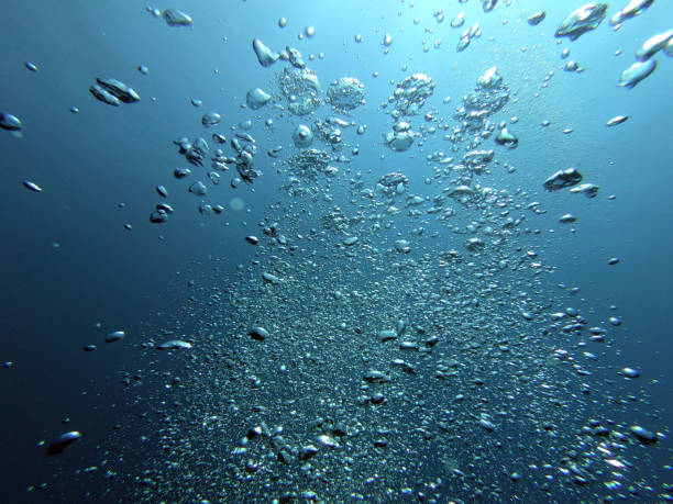 istock Bubble in the Blue Sea Underwater Ambiance 1214721794