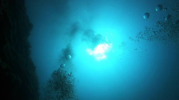 istock Beautiful Scenery in the Blue Sea, Sun light beams, 1214721869