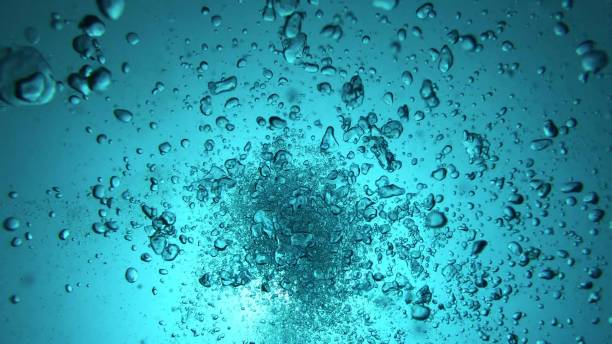 Bubble in the Turquoise Sea Underwater Ambiance