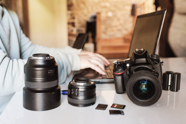 istock Photographer desk 1214722742