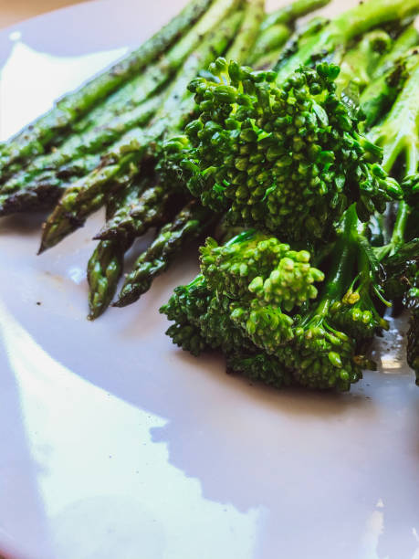 istock Grilled Green Asparagus with broccoli 1214724694