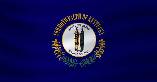 istock Waving flag of Kentucky. Vector illustration 1214727545
