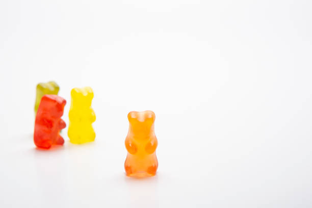 jelly colorful bears jelly colorful bears gummi bears photos stock pictures, royalty-free photos & images