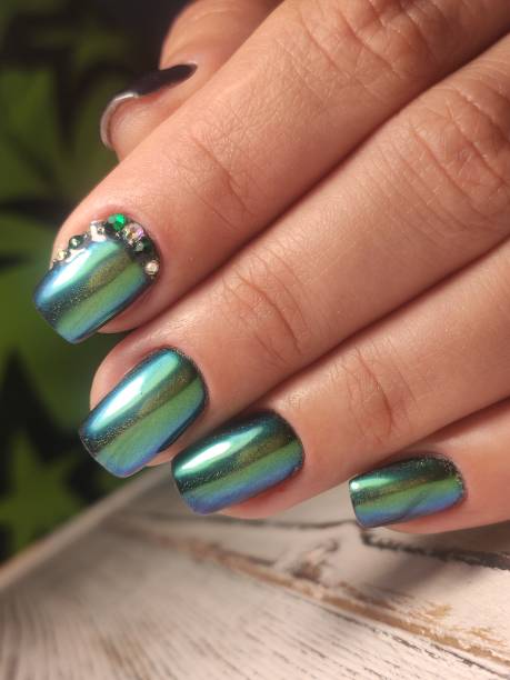 istock Amazing natural nails. Women's hands with clean manicure 1214729936
