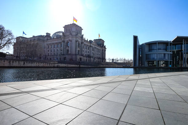 Reichstag building in the afternoon sun in Berlin, Germany