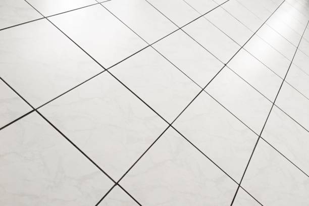 istock abstraction of perpendicular lines, squares in perspective.  from the tiled floor. 1214732730