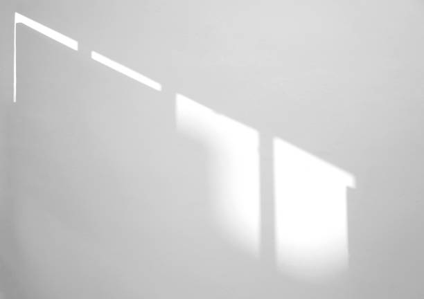 istock Window natural shadow overlay effect on white texture background, for overlay on product presentation, backdrop and mockup 1214734131
