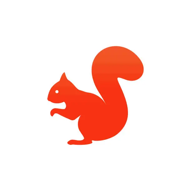Vector illustration of Squirrel sitting icon. Vector illustration.