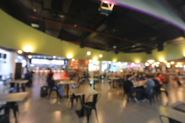 istock Abstract blur restaurant interior with no people during covid 19 virus for background 1214734952
