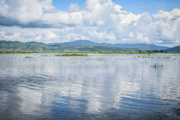 istock Inle Lake and countryside in Myanmar 1214736238