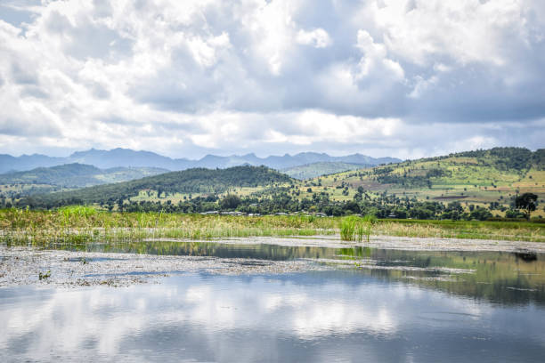istock Inle Lake and countryside in Myanmar 1214737065